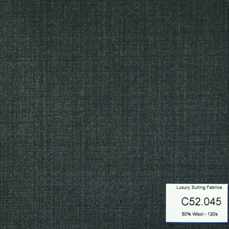 C52.045 Kevinlli V3 - Vải Suit 50% Wool - Xanh Dương Trơn